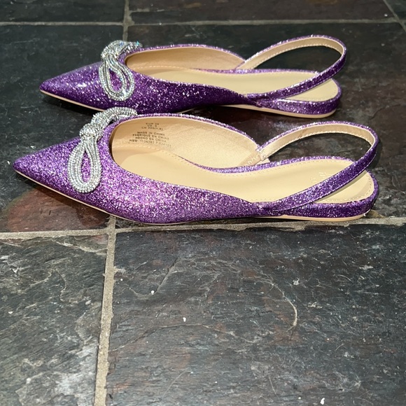 BARBIE Women’s sparkling bow pink glitter flats US 6 - Picture 5 of 5